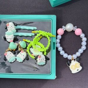 Cute Animal Hair Accessories and Bracelet Set